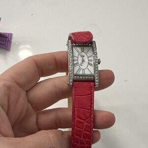 Elegant Silver and Pink Watch